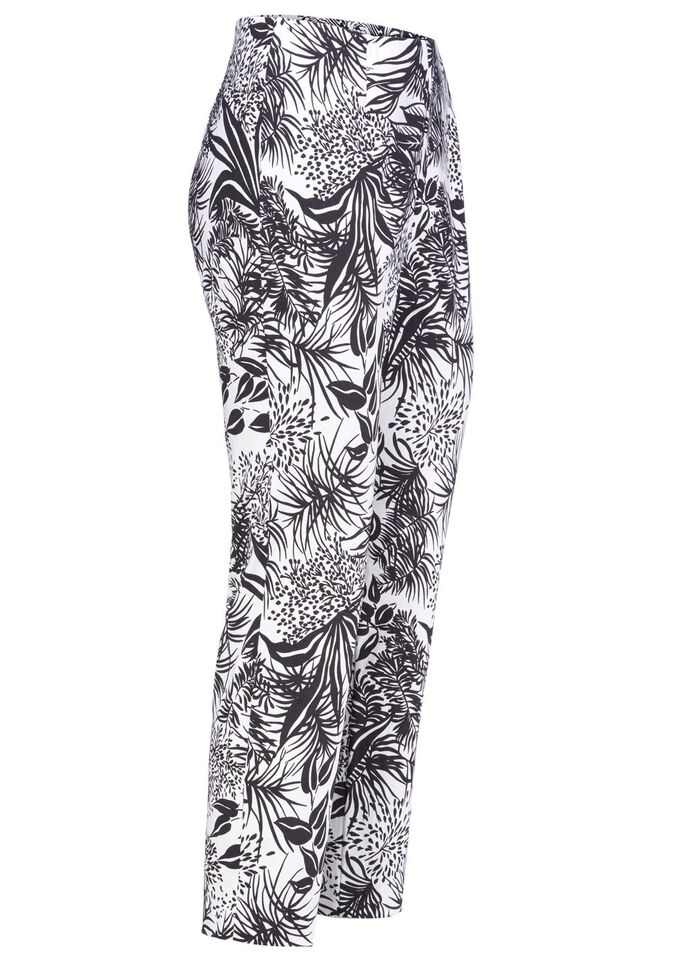 Broek met expressief dessin 