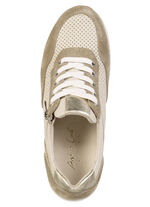 Andrea Conti, zomerse damessneakers, breedte G, met uitneembaar voetbed BEIGE-TAUPE