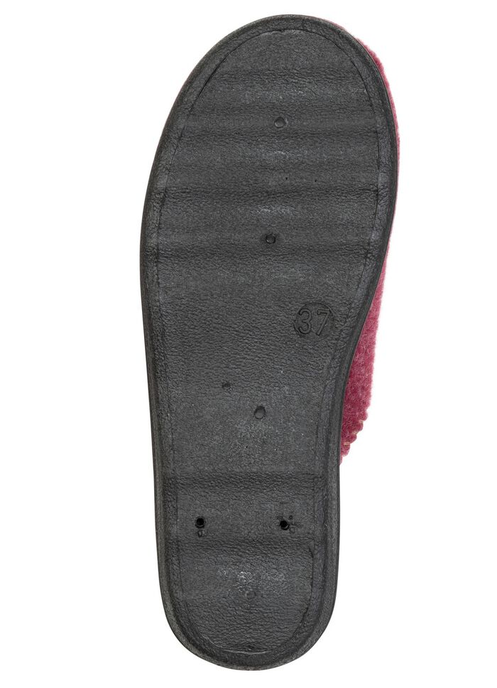 Gevoerde damespantoffels, met nieuwe wol 