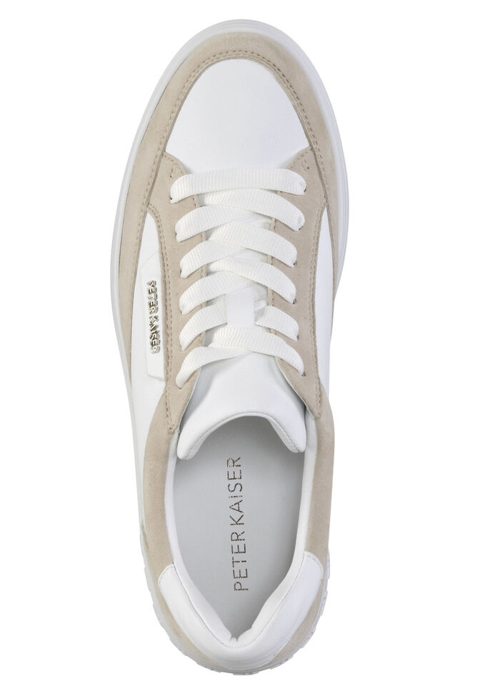 Peter Kaiser vetersneakers gemaakt van nappa- en suèdeleer WEISS-BEIGE