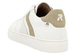 Rieker sneakers van zacht nappaleer WIT-KAMEL