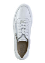 ELENA EDEN sneakers van fijn glanzend, generfd hertennappaleer BLEU