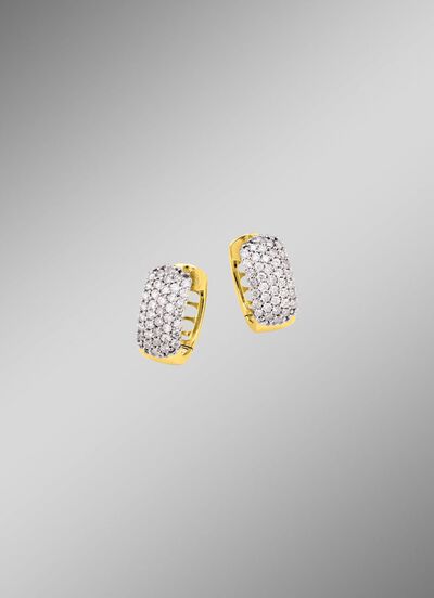 Hoogwaardige creolen met diamanten 