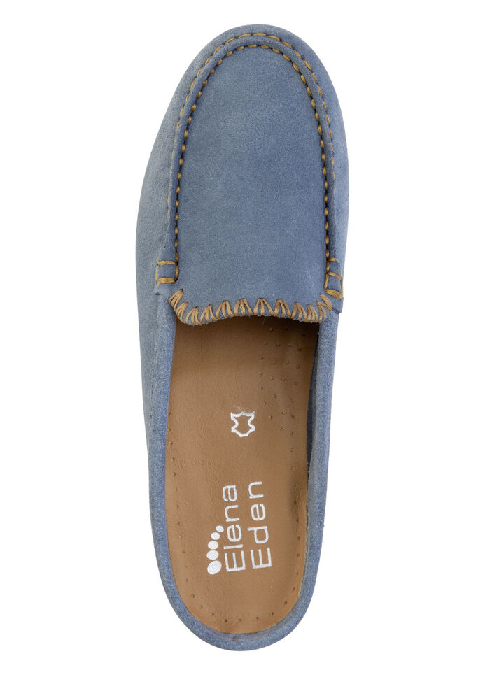 ELENA EDEN suède mocassin sabot JEANS