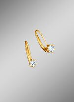 Diamanten oorbellen met 2 briljanten 