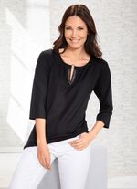 Uitstekend shirt met plooien in 2 kleuren 