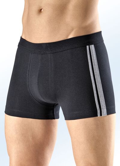 Schiesser-set van drie boxershorts met contrasterende strepen 