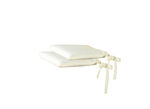 Set van 2 stoelkussens met strikkoordjes BEIGE