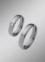 Glanzende tantaal trouwring 