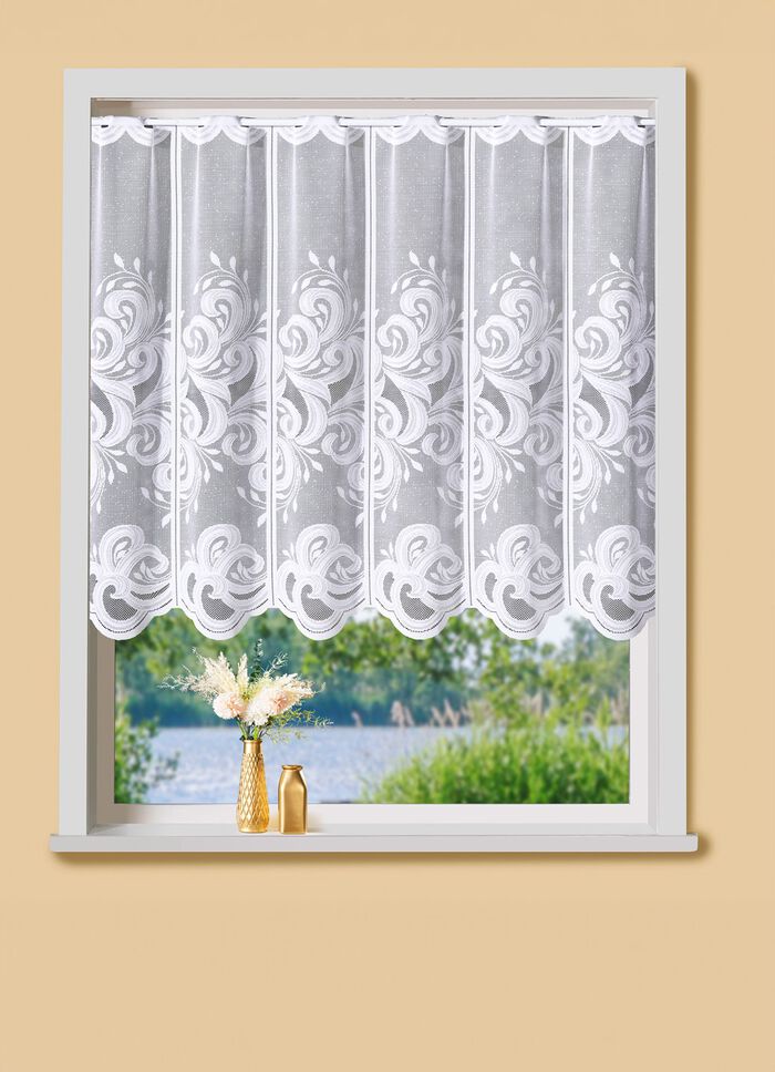 Klein raamgordijn met doortrekstang 