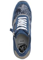 ELENA EDEN veterschoen met glanzend bedrukt elastisch materiaal 