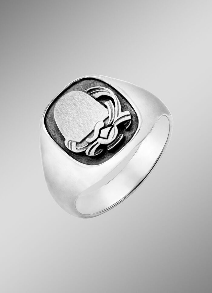 Edele herenring van zilver 