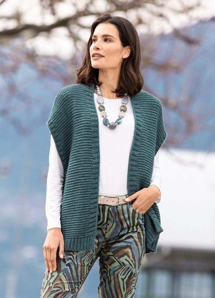 Gebreid vest met alpaca 