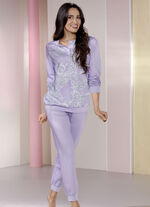 Pyjama, lange mouwen met knoopsluiting SERING-MULTICOLOR