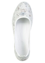 Andrea Conti, chique damesballerina's, breedte G, met uitneembaar voetbed ECRU-BUNT