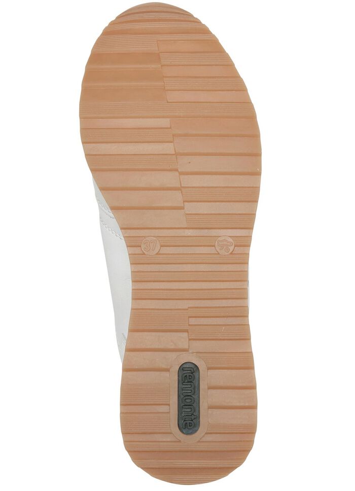 Remonte sneakers met decoratieve perforaties eronder WIT-ZAND