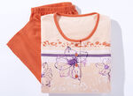 Pyjama met 3/4-mouwen en kuitbroek ABRIKOOS-MEERKLEURIG