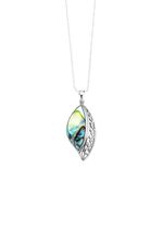 Edele zilveren hanger met echte abalone parelmoer 