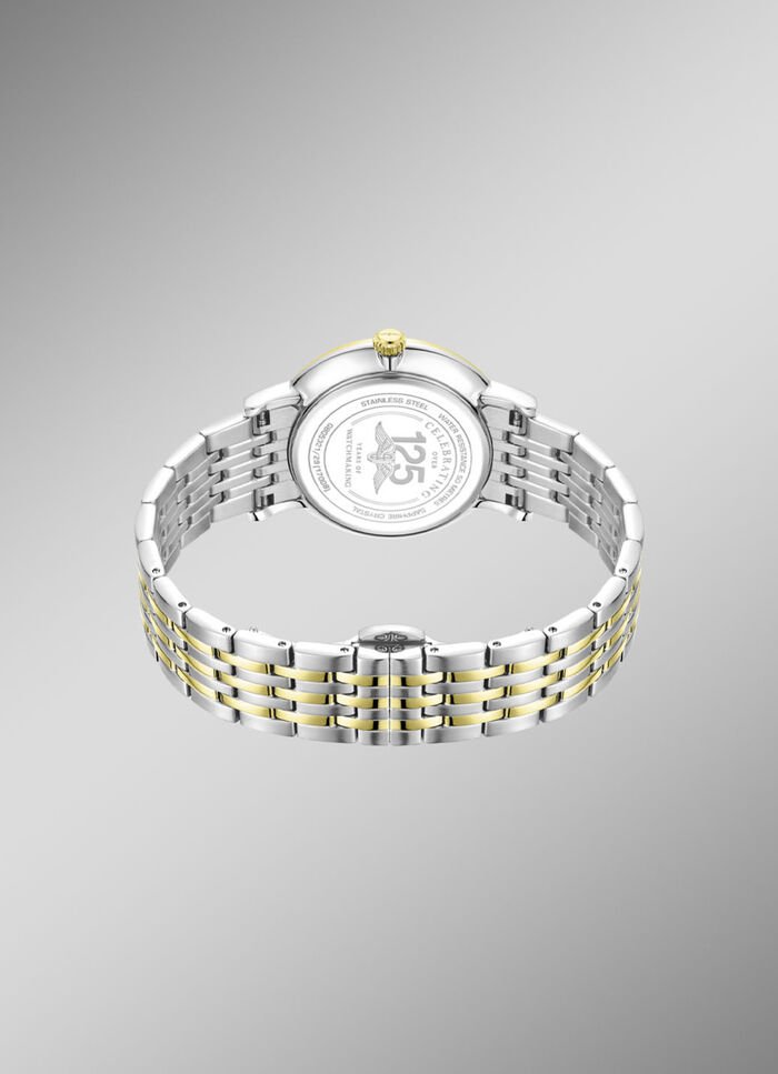 Roterend quartz herenhorloge met roestvrijstalen bandkast 