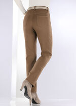 Broek met sportieve chic COGNAC
