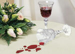 Tafeldecoratie met vlekbescherming en glittergaren CHAMPAGNER-GOLD