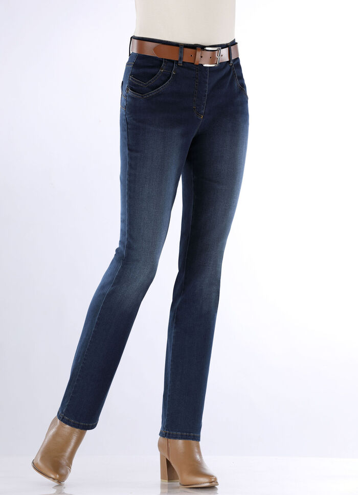 Jeans met een slimme zakoplossing DUNKELBLAU