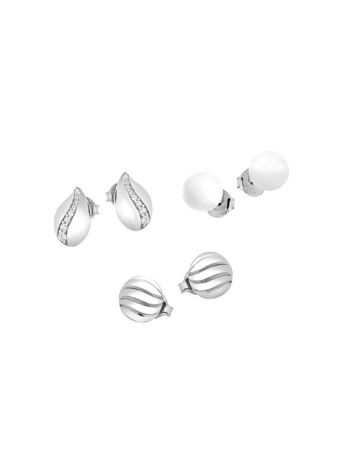 Sieradenset, 3-delig, bestaande uit drie paar oorstekers 