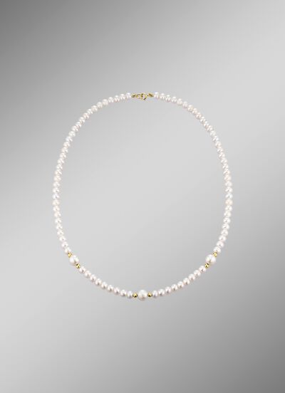 Halsketting met gekweekte zoetwaterparels 