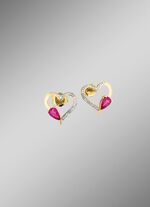 Delicate schittering: oorbellen met echte robijn 