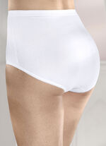 Verpakking met vijf slips met elastische boorden WIT