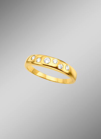 Damesring met synth. zirkonia 