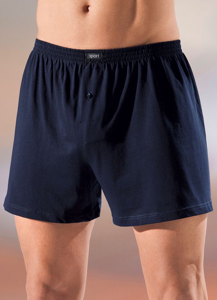 Set van vijf boxershorts van biologisch katoen met elastische tailleband, effen en gem&ecirc;leerd 