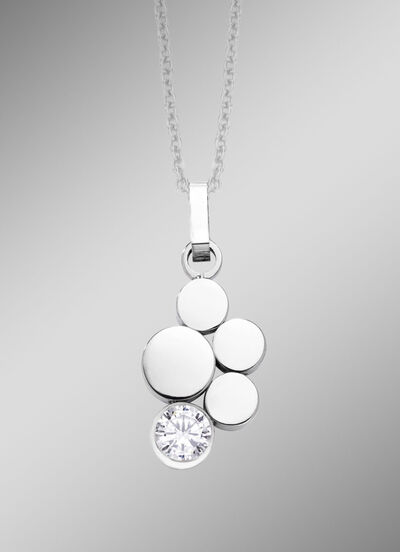 Titanium hanger met synthetische zirkonia 