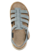 Sandaal met beugelband en kurkgarnituur BLAUW