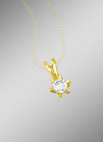 Prachtige solitaire hanger met diamant 