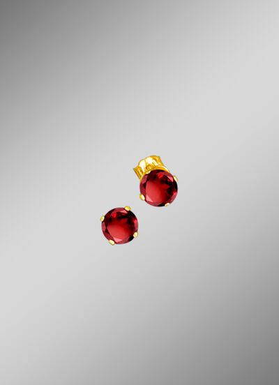 Oorbellen met echte granaat 