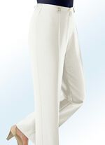 Broek met bredere tailleband in 9 kleuren ECRU