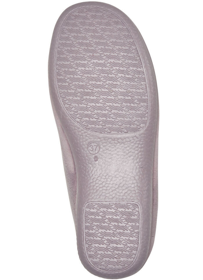 Laurina pantoffels van fluweelachtig textielmateriaal PASTELSERINGEN