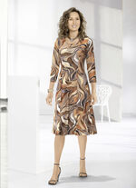 Jurk met schitterende kleurenprint CAMEL-BRAUN