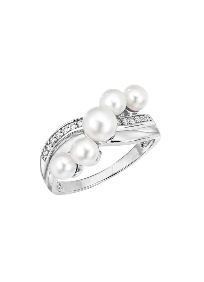 Parelglans en stralende elegantie: damesring met zoetwatercultuurparels 