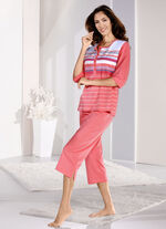 Pyjama met 3/4-mouwen en kuitlange broek 
