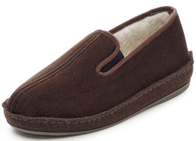 Gevoerde herenpantoffels, met nieuwe wol 