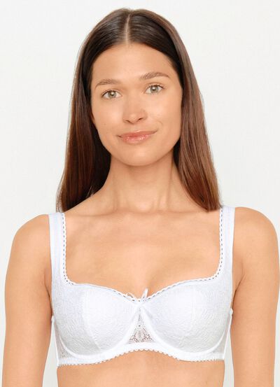 Susa dirndl-bh met gebloemd, elastisch kant aan de voorzijde 