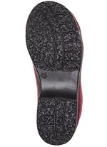 Warme damespantoffels, breedte H, met rits BORDEAUX