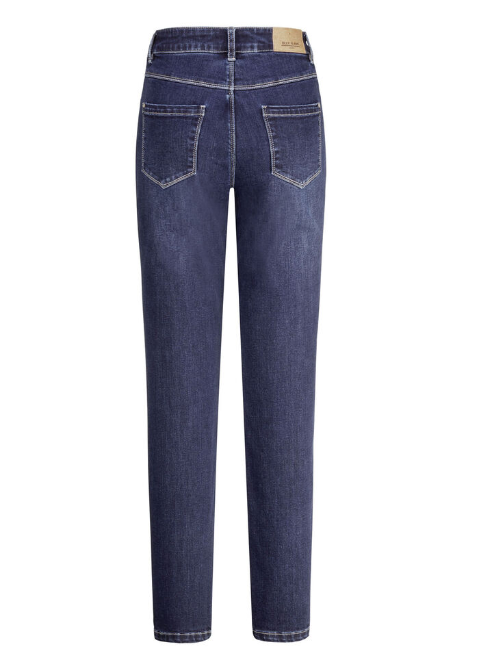 Jeans met praktisch telefoonzakje DUNKELBLAU