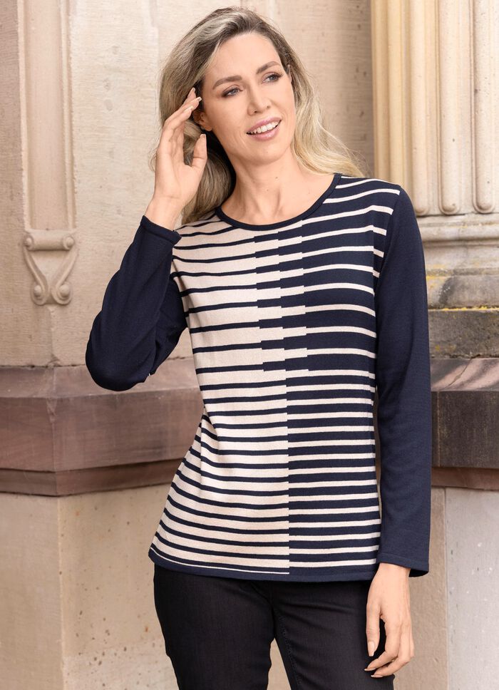 Fijn gebreide trui MARINEBEIGE