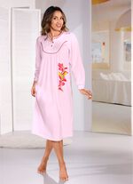 Nachthemd, tot op de kuit, met geknoopte manchetten 