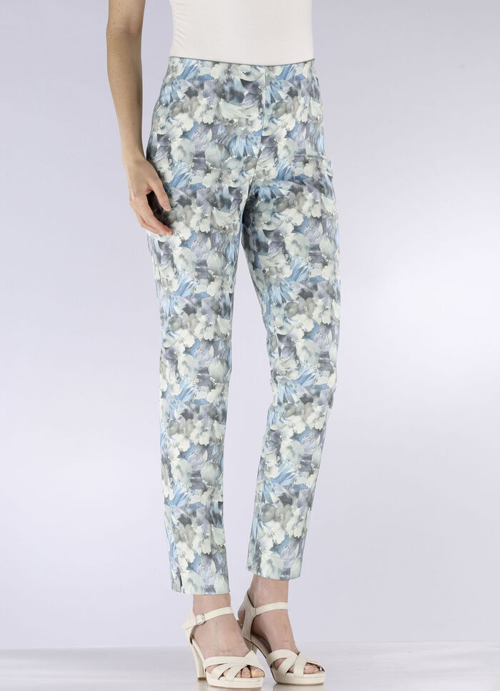Broek met all-over bloemendessin 