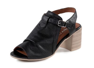 Andrea Conti sandaal met decoratieve perforatie 