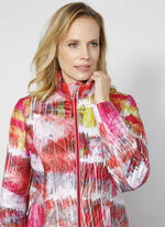 Gewatteerd jack met veelkleurige grafische print 